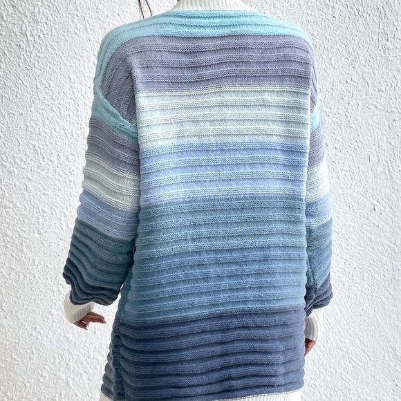 Contemporary Colorblock Drop Shoulder Duster Cardigan - Picture 2 of 5